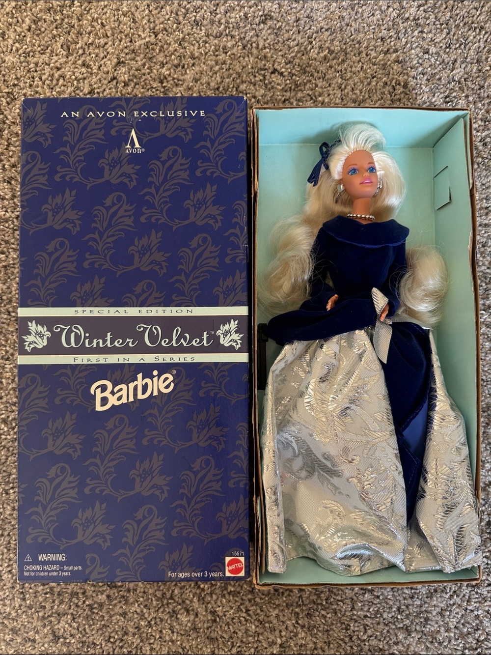 Avon Exclusive Winter Velvet Barbie Doll
